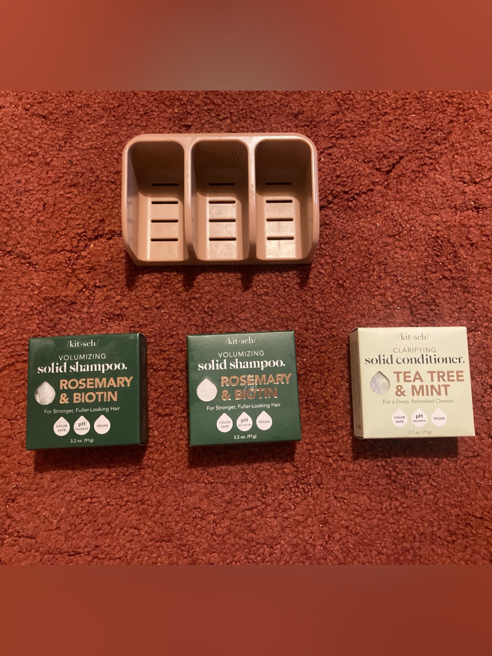 Kitsch Solid Shampoo Bars, Conditioner Bar, and Soap Dish